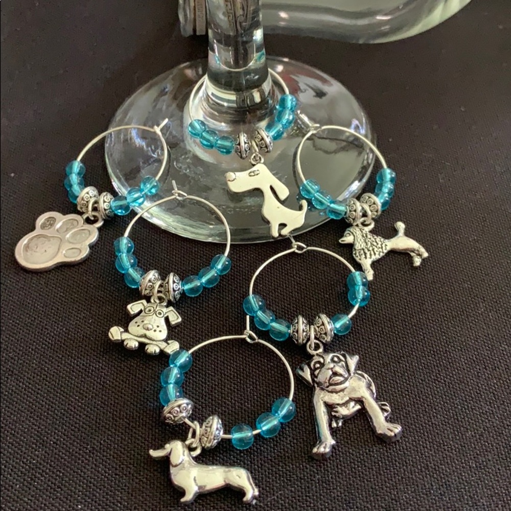 Handmade Wine Glass Charms, identifiers